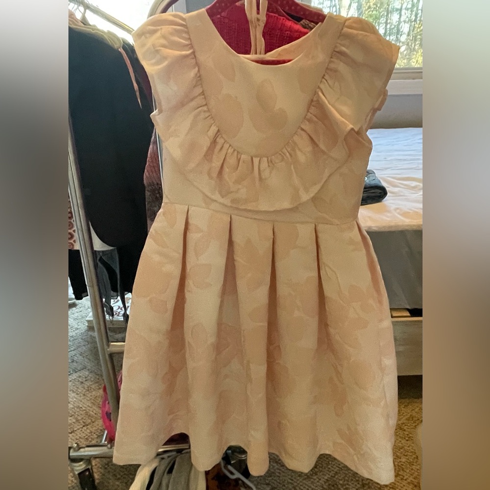 Janie and Jack Peach Ruffle Kids Dress